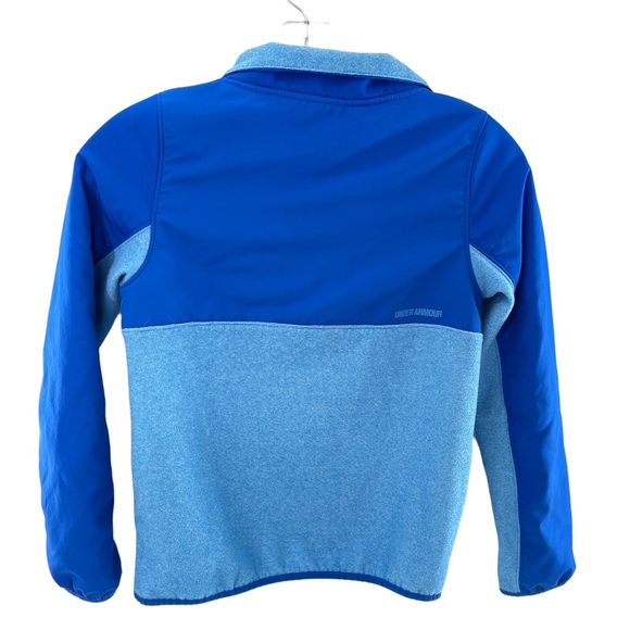 Under Armour Cold Gear Quarter Snap Pullover Blue Size Youth Medium - Picture 6 of 13